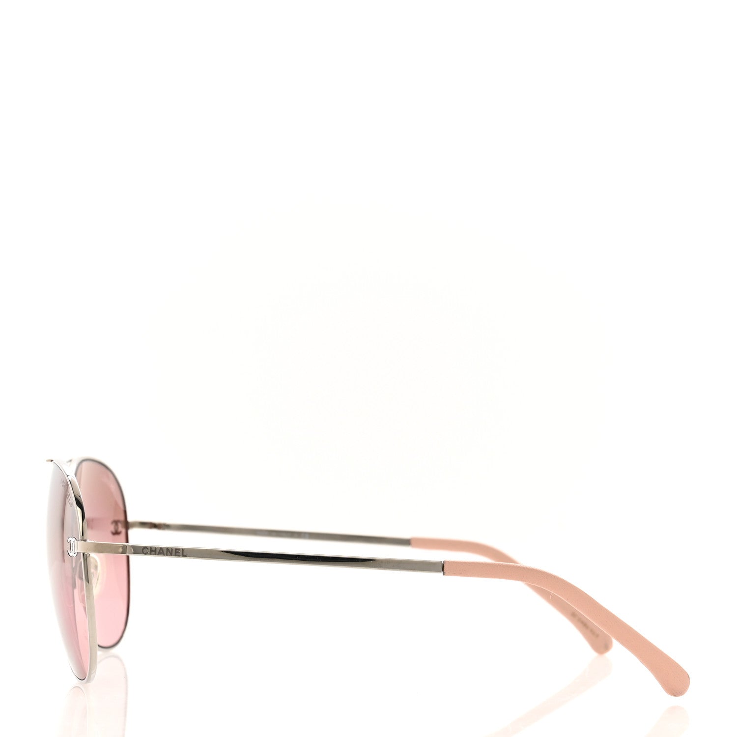 Chanel Metal Aviator CC Sunglasses 4189-T-Q Pink 3 of 7