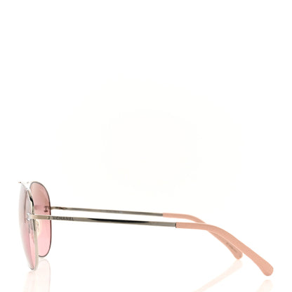 Chanel Metal Aviator CC Sunglasses 4189-T-Q Pink 3 of 7