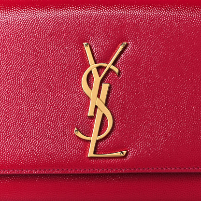 Saint Laurent Calfskin Classic Monogram Cassandre Clutch Fuchsia 8 of 10