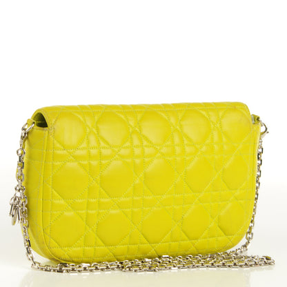 Christian Dior Lambskin Cannage Miss Dior Promenade Pouch Vert Acide 3 of 7