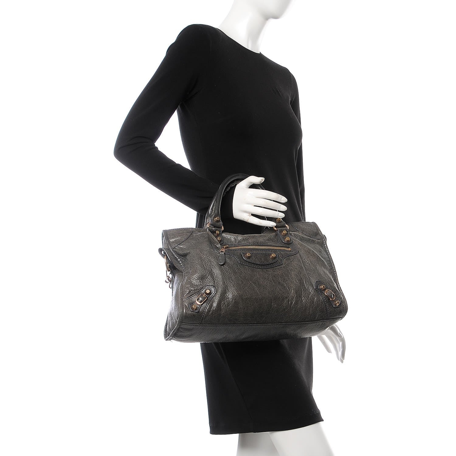 Balenciaga Agneau Giant 12 Rose Gold Hardware City Anthracite 3 of 10