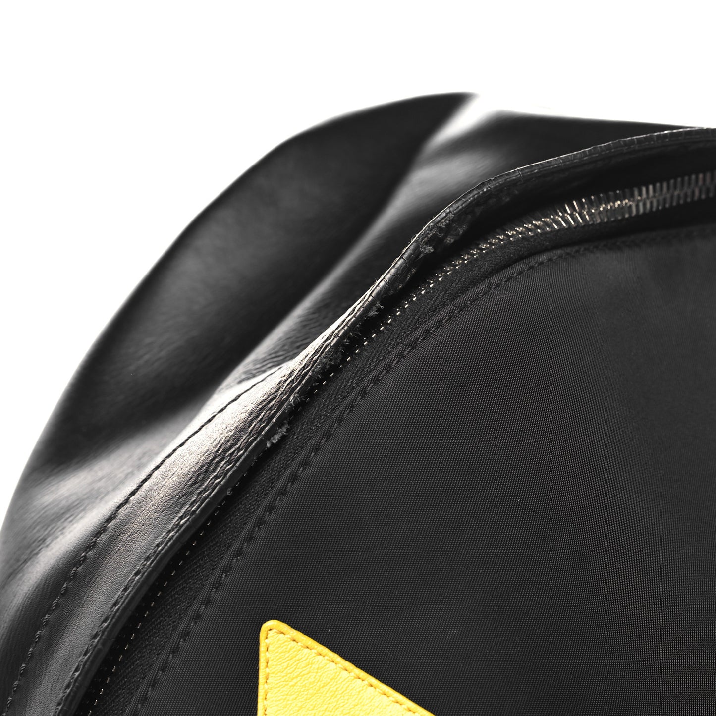 Nylon Vitello Liberty Vitello Dolce Monster Eyes Rounded Backpack Black Sunflower