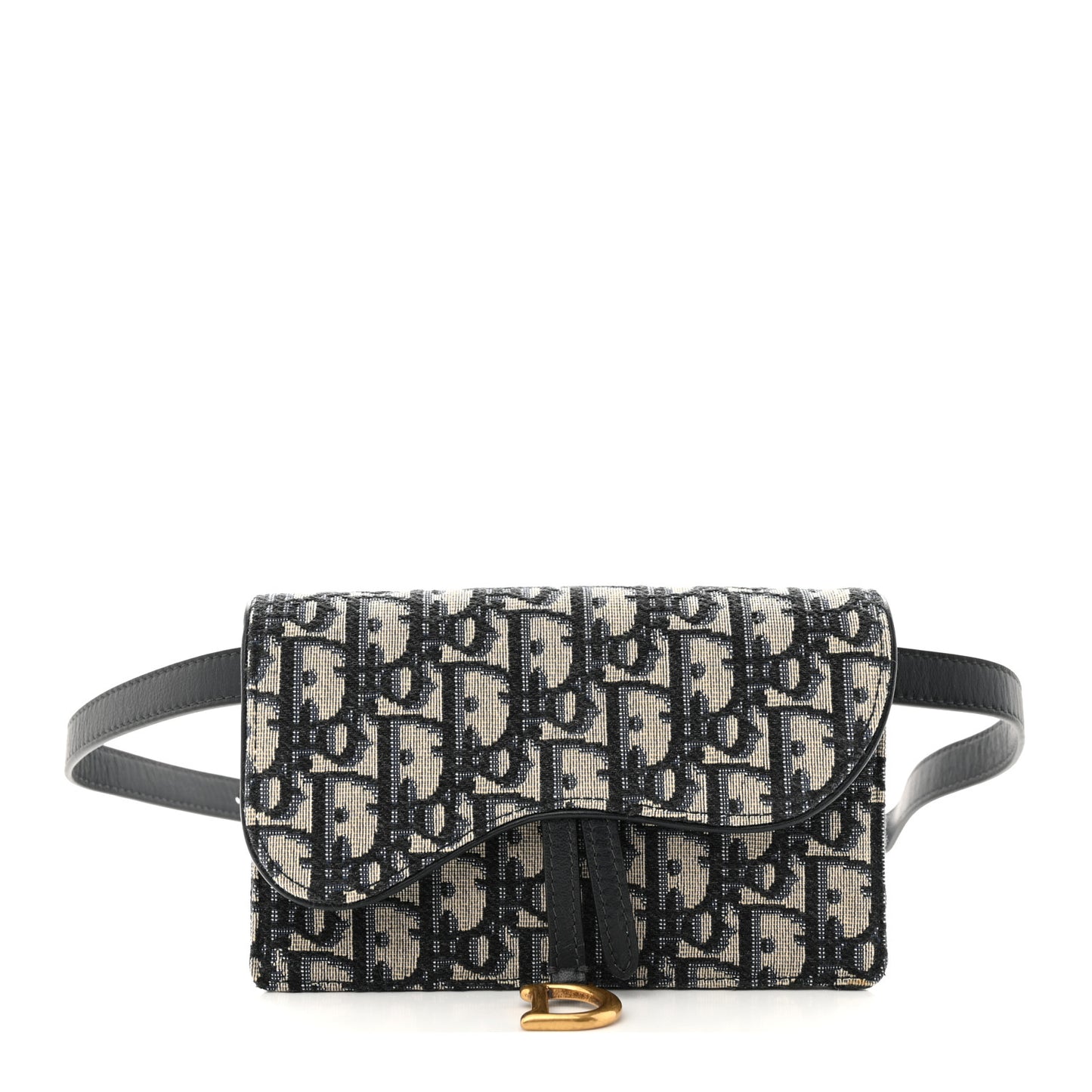 Oblique Saddle Belt Bag Blue
