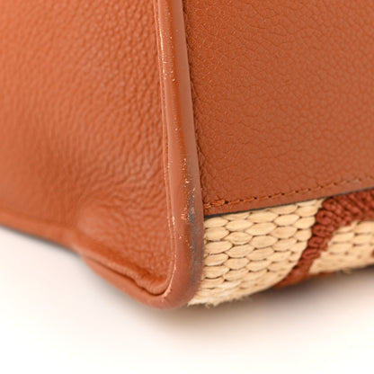 Louis Vuitton Raffia Calfskin Monogram Giant Onthego GM Tan 11 of 12