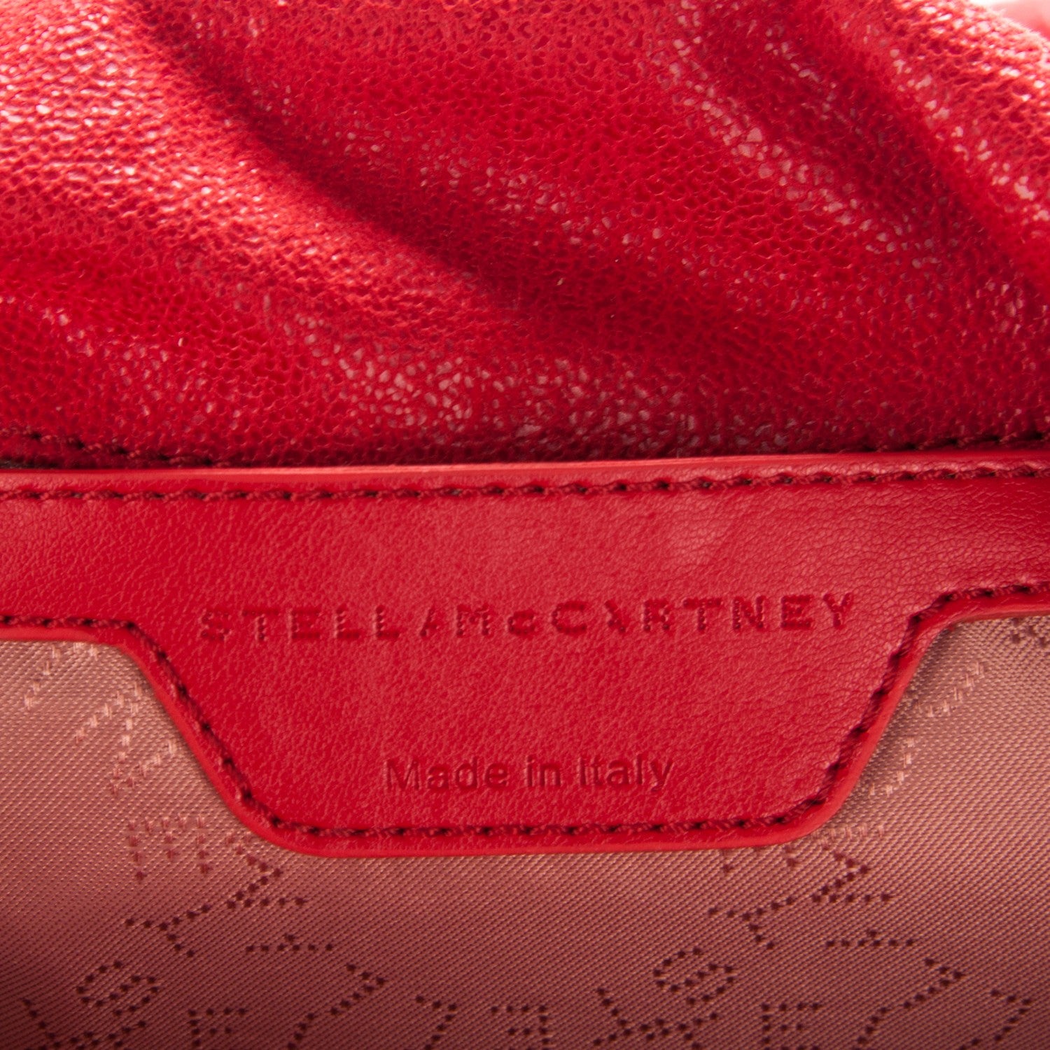 Stella McCartney Shaggy Deer Mini Falabella Fold Over Tote Cherry 6 of 6