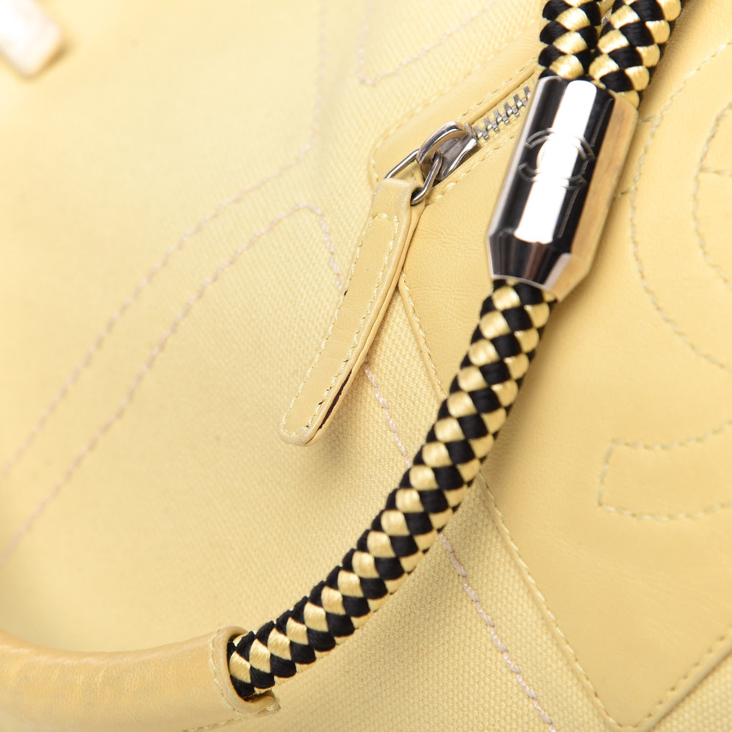 Chanel Canvas Stitched CC N°5 Shopping Tote Yellow 13 of 13