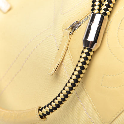Chanel Canvas Stitched CC N°5 Shopping Tote Yellow 13 of 13