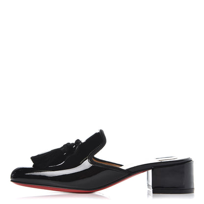 Christian Louboutin Patent Barry 35 Mules 37 Black 1 of 9