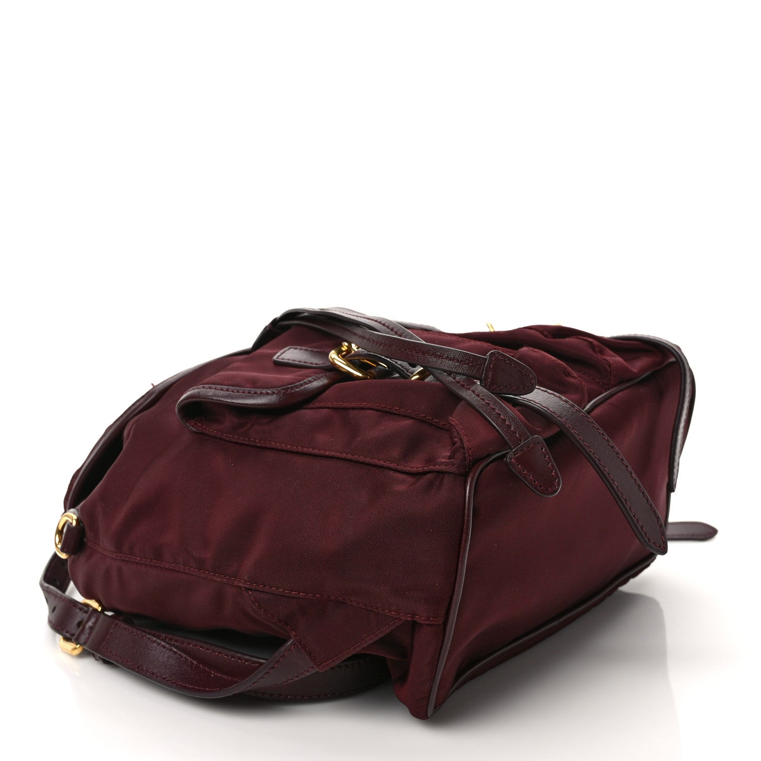 Prada Tessuto Nylon Small Backpack Bordeaux 4 of 9
