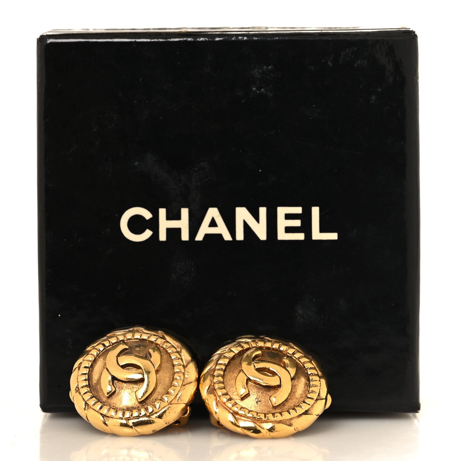 Chanel Round CC Clip On Earrings Gold 5 of 5