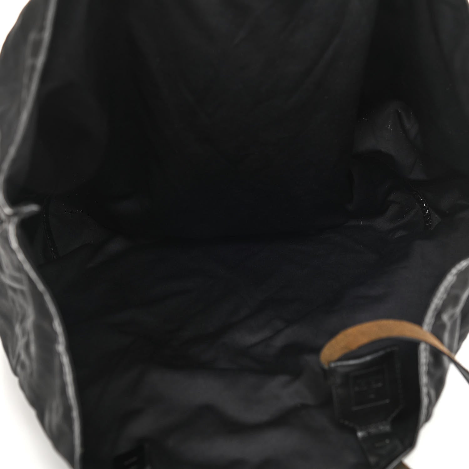 Fendi Nylon Zucca Medium Roll Tote Black 6 of 15