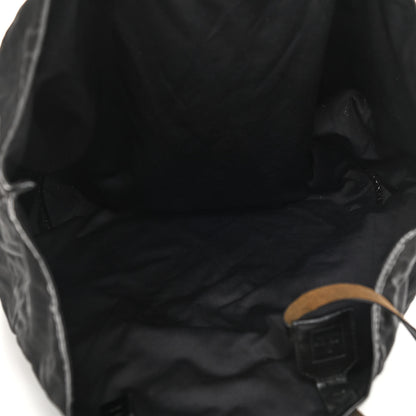 Fendi Nylon Zucca Medium Roll Tote Black 6 of 15