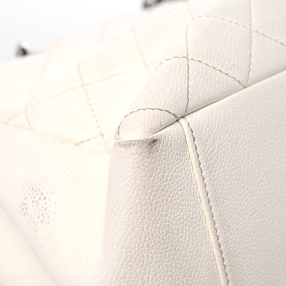 Chanel Caviar Quilted Grand Shopping Tote GST White 8 of 27