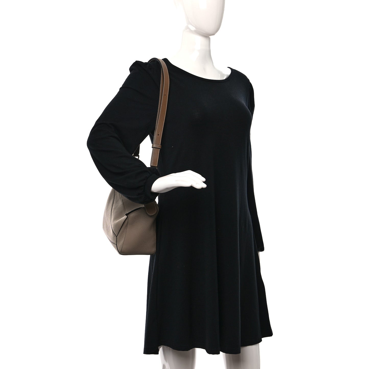 Grained Calfskin Small Puzzle Bag Sand Mink