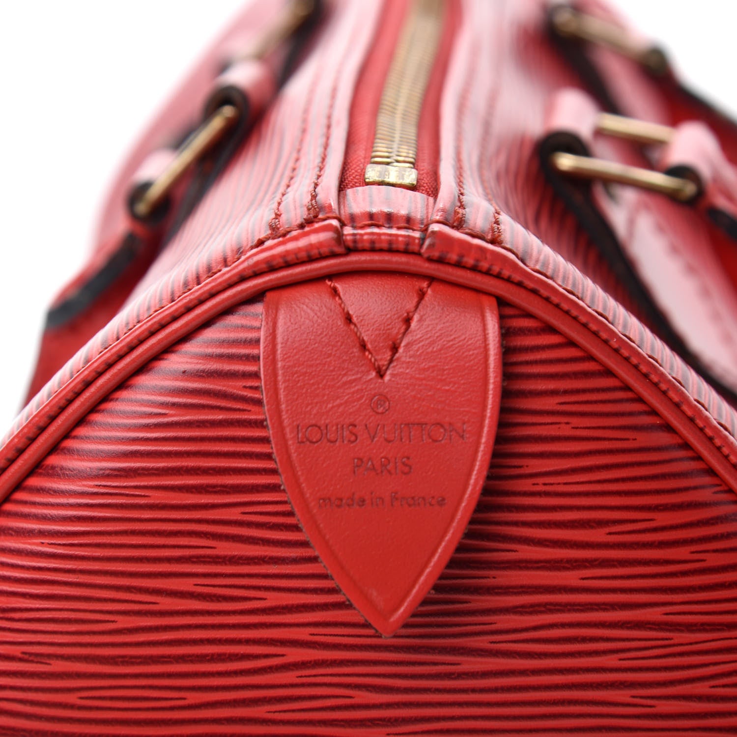 Louis Vuitton Epi Speedy 25 Castillan Red 14 of 16