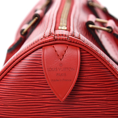 Louis Vuitton Epi Speedy 25 Castillan Red 14 of 16