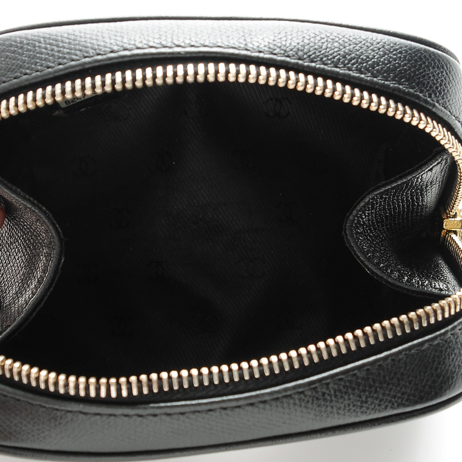 Chanel Grained Calfskin CC Button Cosmetic Case Black 5 of 7