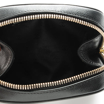Chanel Grained Calfskin CC Button Cosmetic Case Black 5 of 7