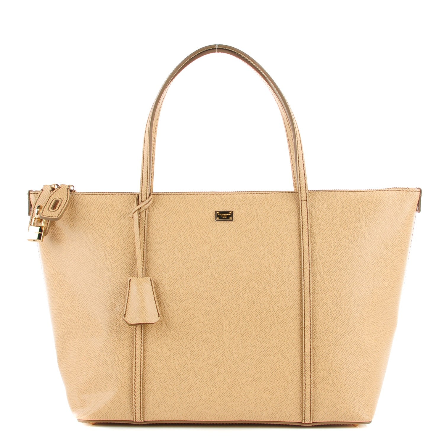 Dolce & Gabbana Textured Calfskin Miss Escape Tote Beige 1 of 6