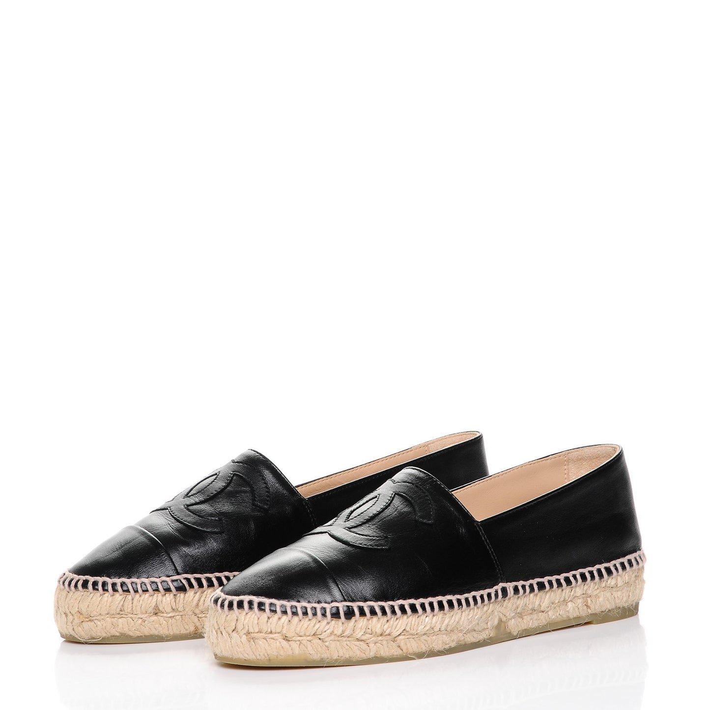 Lambskin CC Espadrilles 36 Black