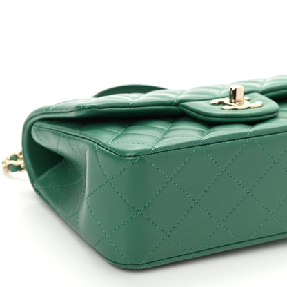 Chanel Lambskin Quilted Mini Top Handle Rectangular Flap Green 9 of 11