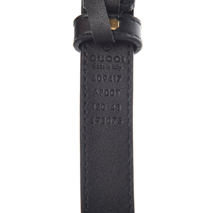 Gucci Calfskin Double G 20mm Belt 120 48 Black 7 of 8