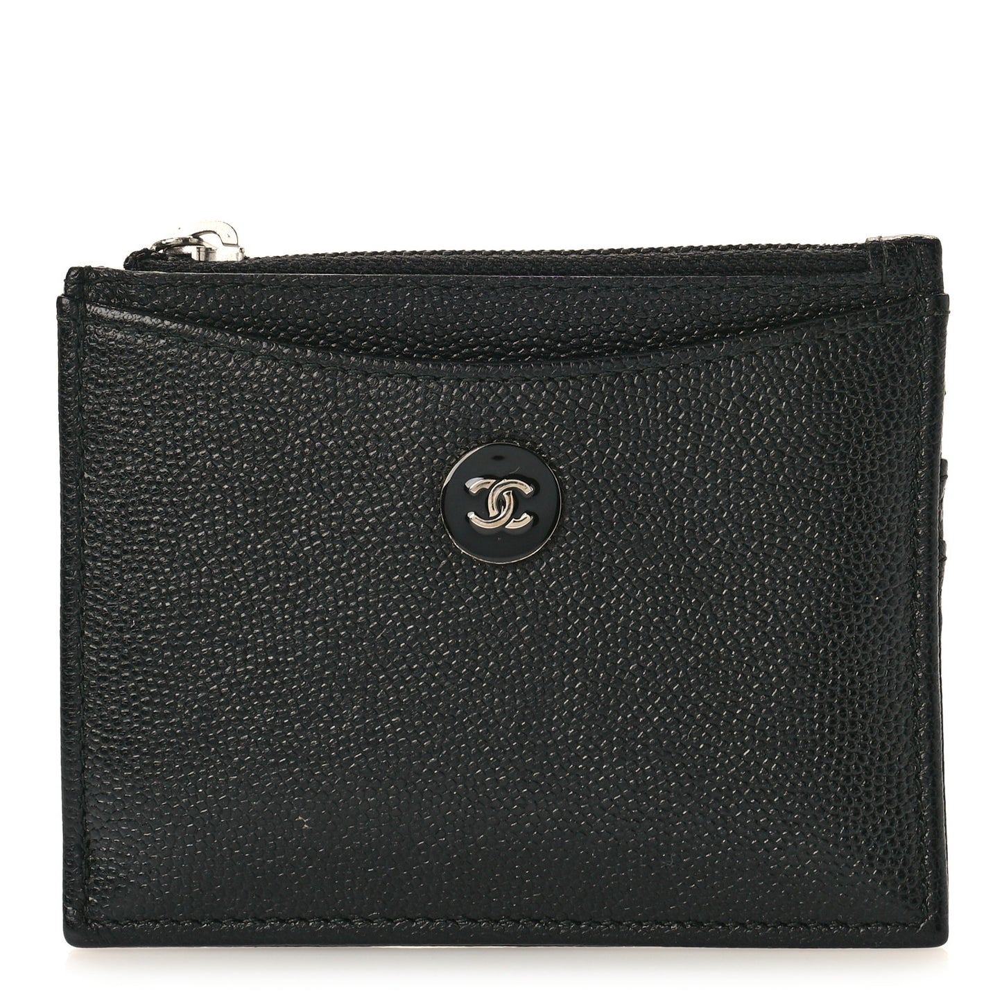 Caviar CC Zip Card Holder Black