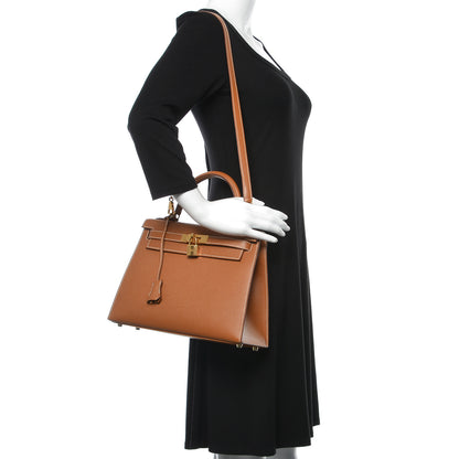 Hermes Epsom Kelly Sellier 28 Gold 3 of 37