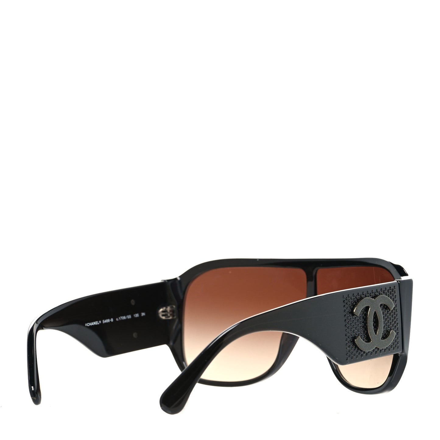 Acetate Crystal CC Shield 5466-B Sunglasses Brown