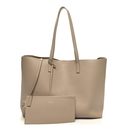 Saint Laurent Calfskin Large Shopping Tote Dark Beige 1 of 14