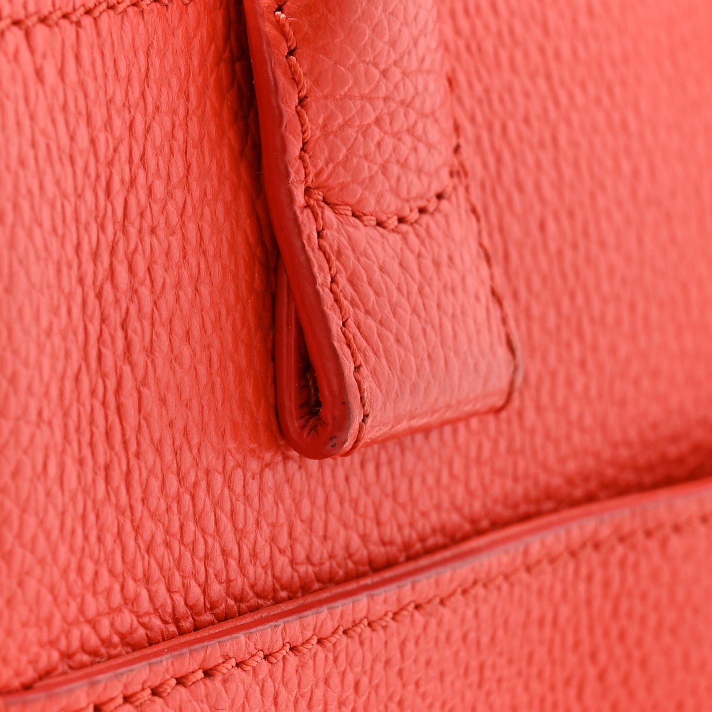 Grained Calfskin Mini Neo Executive Shopper Tote Red