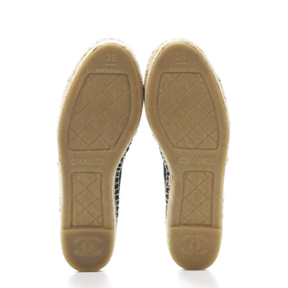 Chanel Fabric Patent Calfskin CC Espadrilles 36 Black 5 of 9