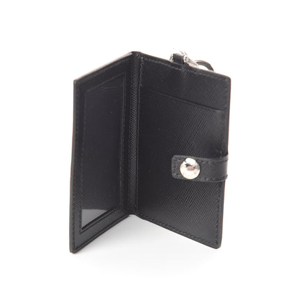 Prada Saffiano Card Case Key Ring Black 4 of 4