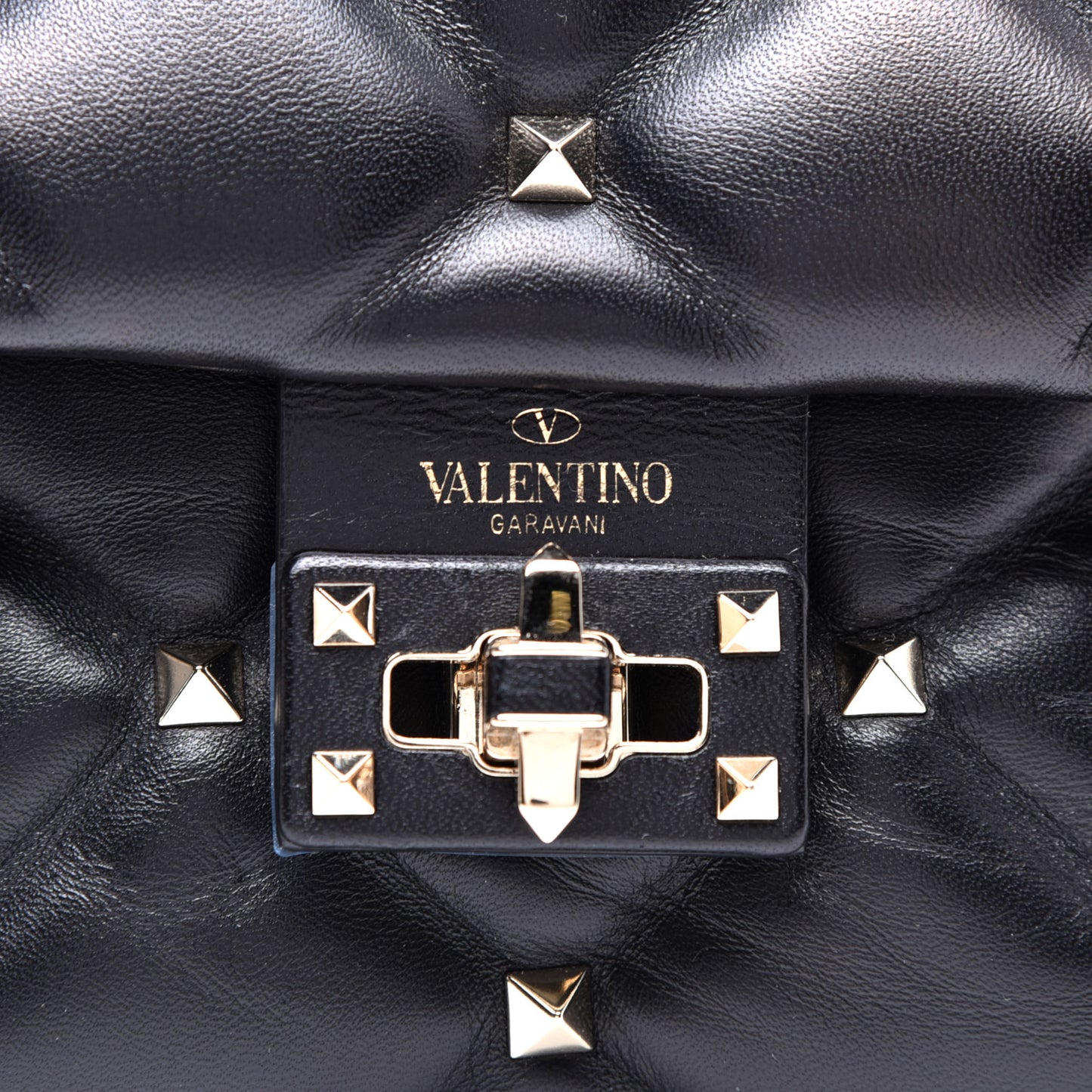 Nappa Mini Candystud Top Handle Bag Black