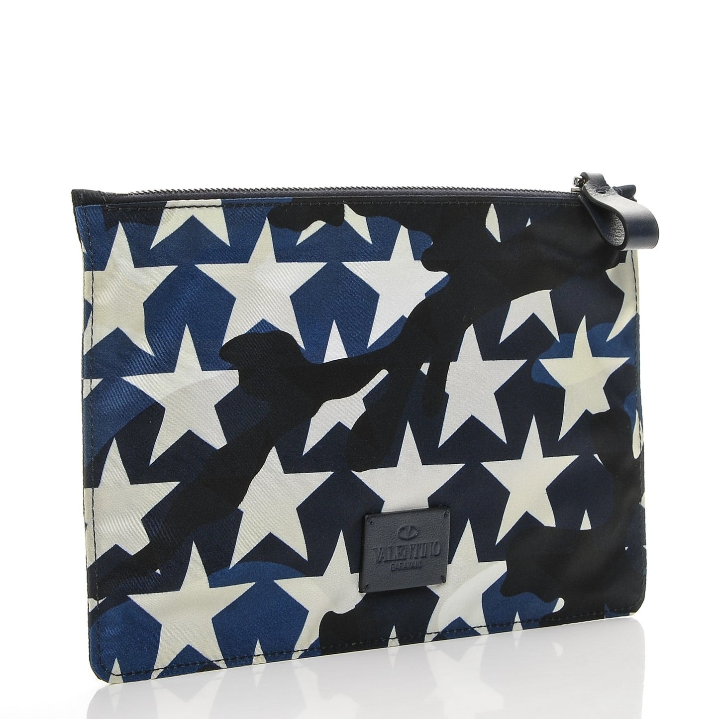Nylon Camustars Medium Zip Pouch Marine Light Ivory