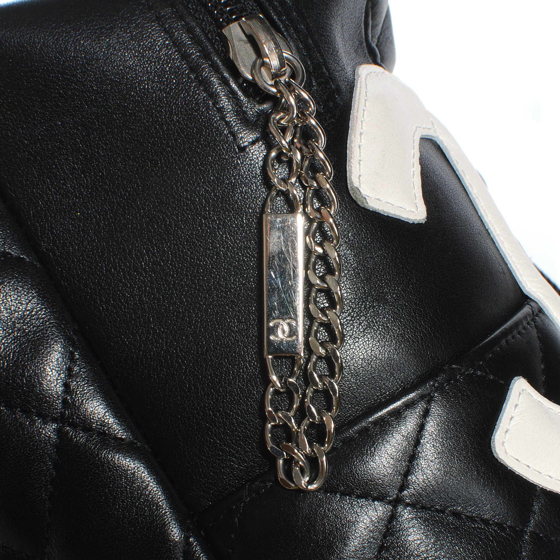 Chanel Calfskin Quilted Large Cambon Bowler Black White 5 of 9