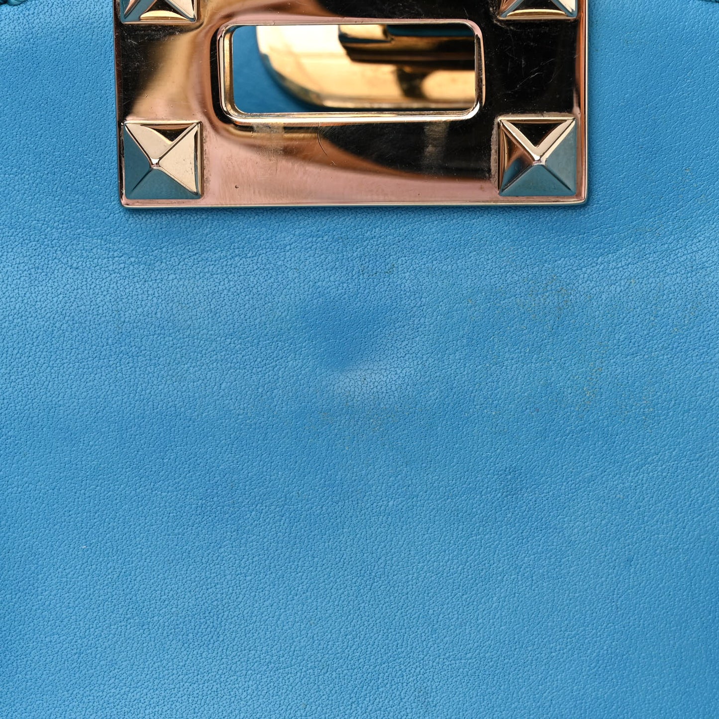 Vitello Small Rockstud Double Handle Tote Parrot