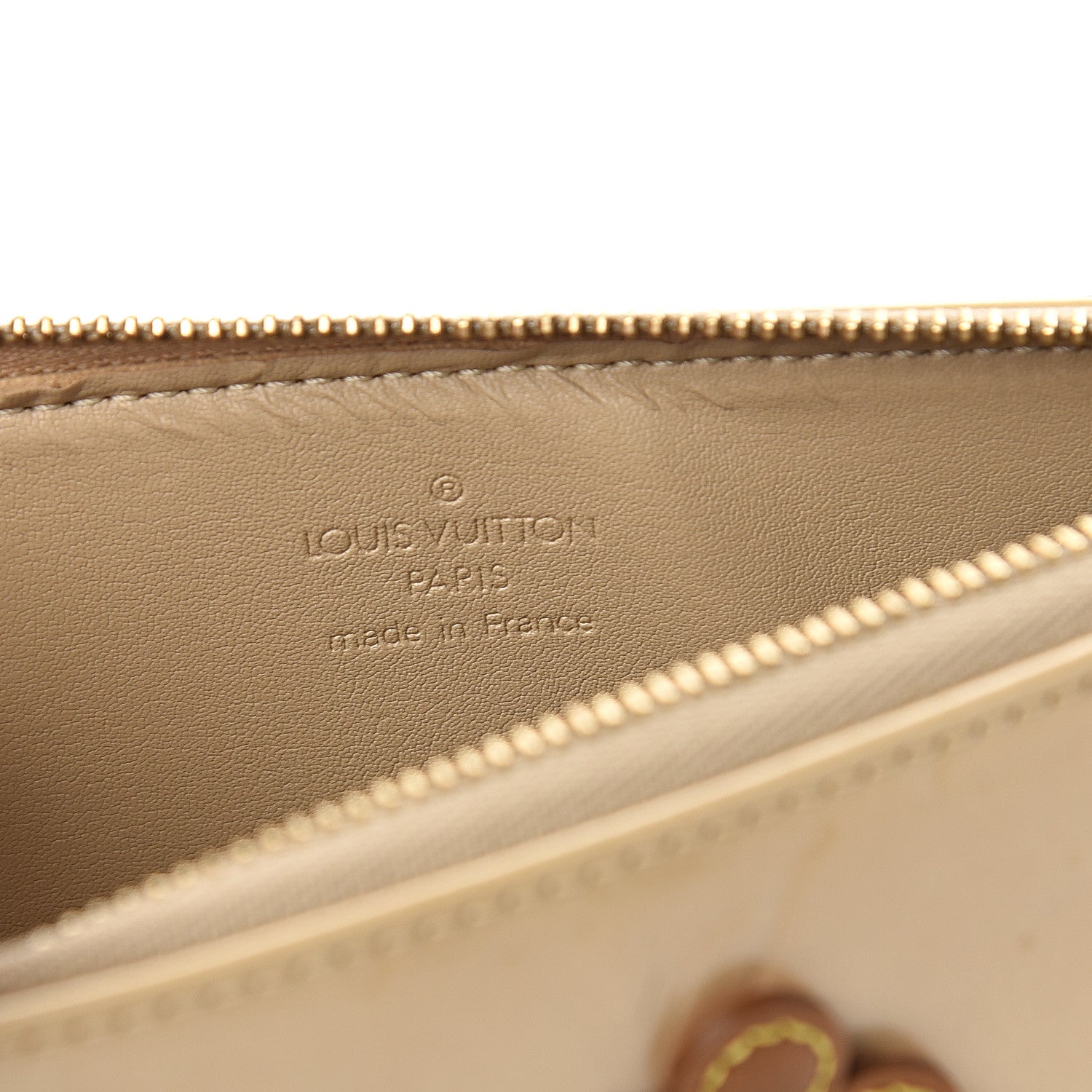 Louis Vuitton Vernis Lexington Fleurs Pochette Beige 5 of 10