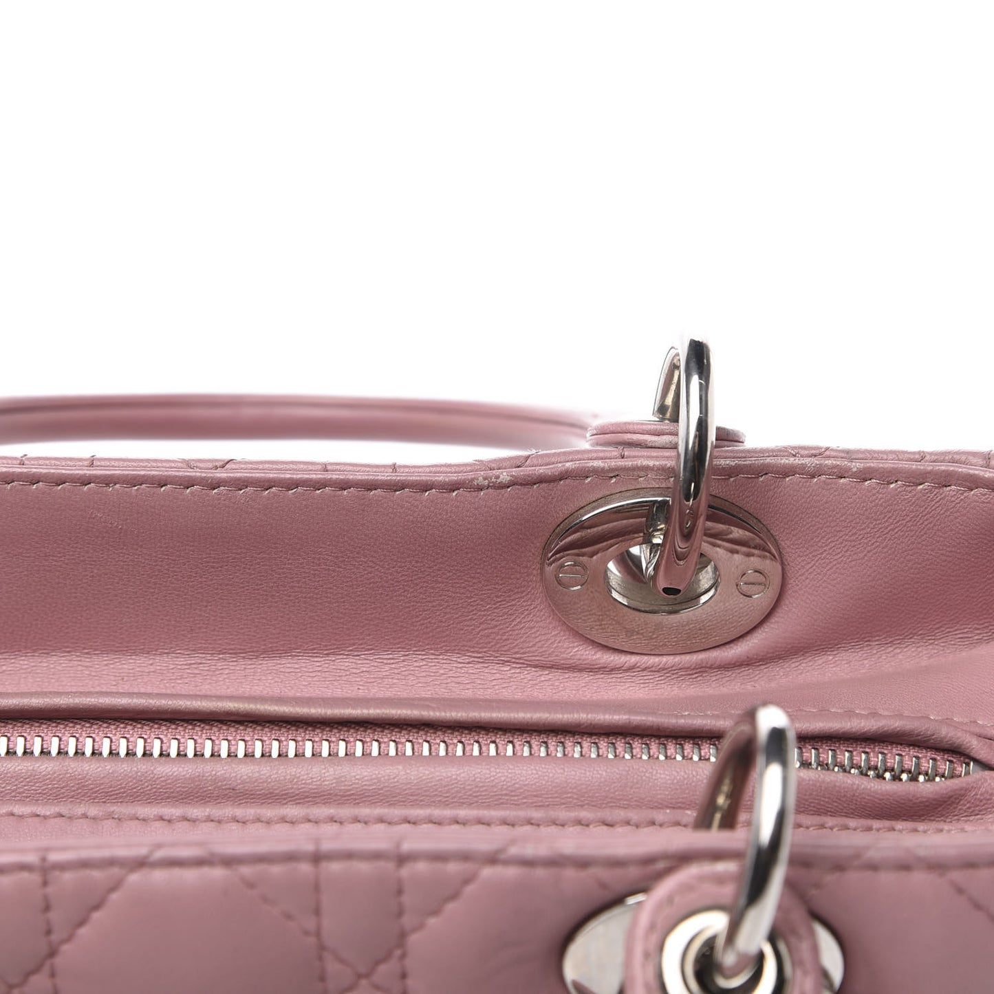 Lambskin Cannage Medium Lady Dior Pink