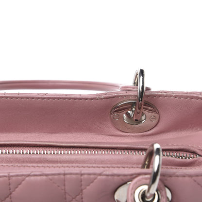 Christian Dior Lambskin Cannage Medium Lady Dior Pink 9 of 16