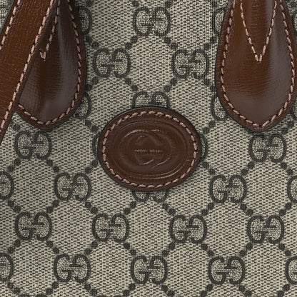 Gucci GG Supreme Monogram Azalea Calfskin Mini Retro Interlocking G Tote Bag Beige Ebony Brown Sugar 8 of 11