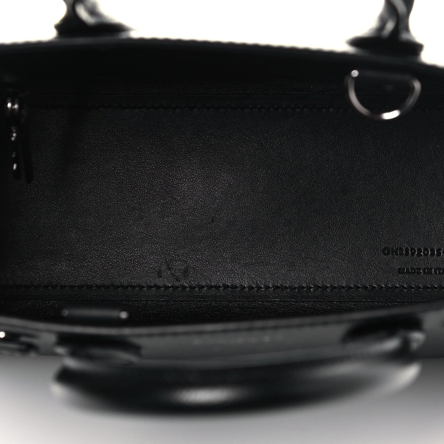 Grained Calfskin Nano Sac De Jour Black