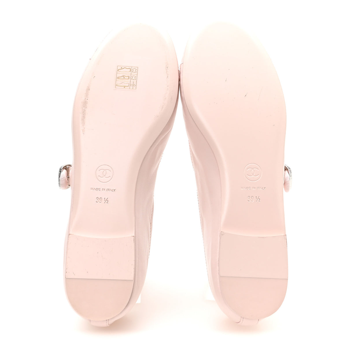 Chanel Lambskin Mary Jane Flats 39.5 Light Pink 6 of 9