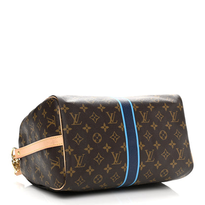Louis Vuitton Monogram My LV Heritage Speedy Bandouliere 30 Marine Blue Clair 4 of 9