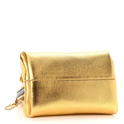 Valentino Garavani Metallic Calfskin Mini Supervee Clutch Soft Gold 4 of 9