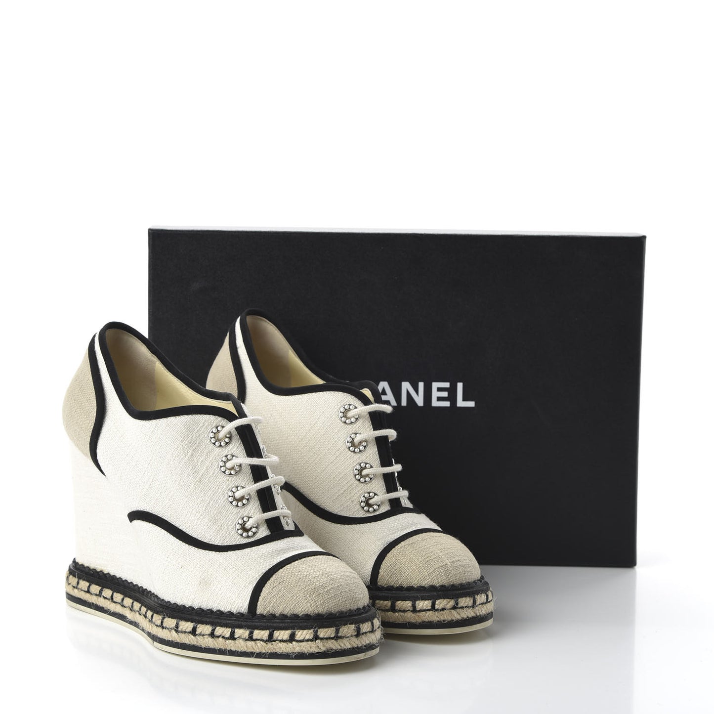 Raffia Lace Up Wedge Espadrilles 37 Beige