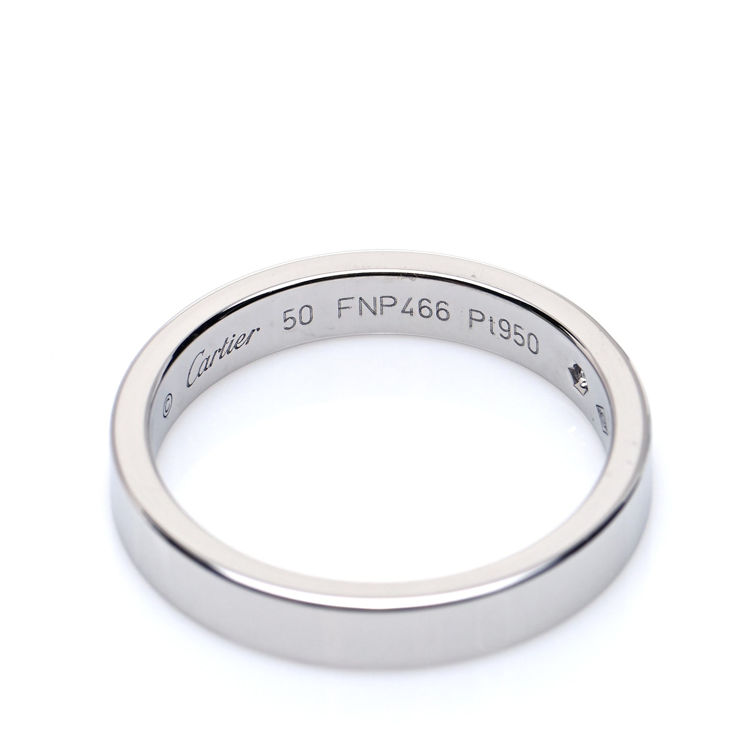 Platinum Diamond 3mm C De Cartier Wedding Band Ring 50 5.25