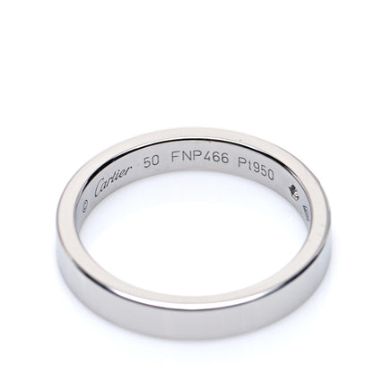 Cartier Platinum Diamond 3mm C De Cartier Wedding Band Ring 50 5.25 4 of 4
