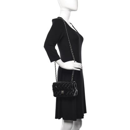 Chanel Patent Calfskin Quilted Mini Rectangular Flap Black 2 of 16