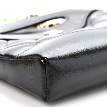 Chanel Shiny Crumpled Calfskin Quilted Nano 31 Shopping Bag Black 9 of 11